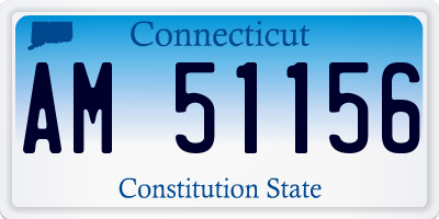CT license plate AM51156
