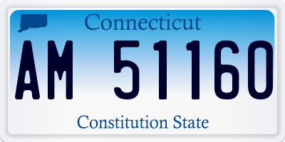CT license plate AM51160