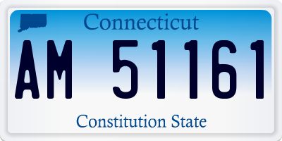 CT license plate AM51161