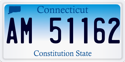 CT license plate AM51162