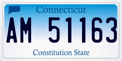 CT license plate AM51163