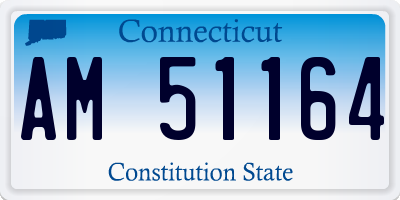 CT license plate AM51164