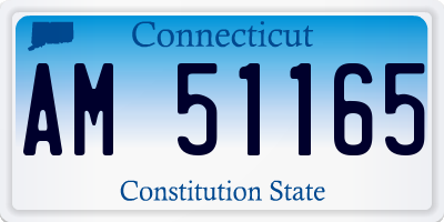 CT license plate AM51165