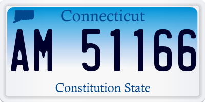 CT license plate AM51166