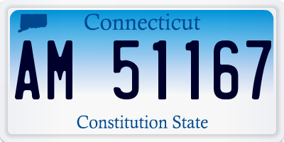 CT license plate AM51167