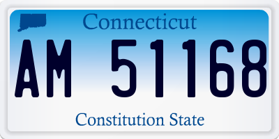 CT license plate AM51168