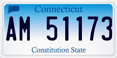 CT license plate AM51173