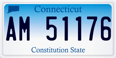 CT license plate AM51176