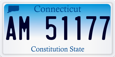 CT license plate AM51177