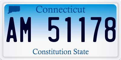 CT license plate AM51178