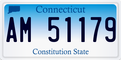 CT license plate AM51179