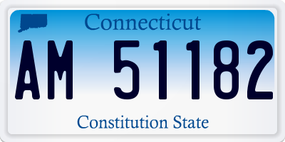 CT license plate AM51182