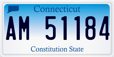 CT license plate AM51184