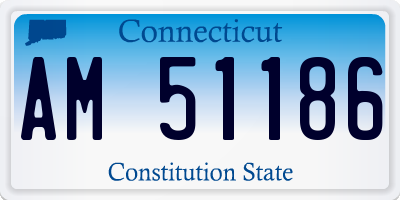 CT license plate AM51186