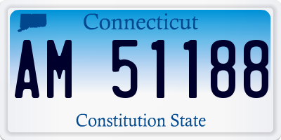CT license plate AM51188