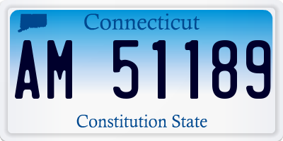CT license plate AM51189