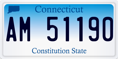 CT license plate AM51190