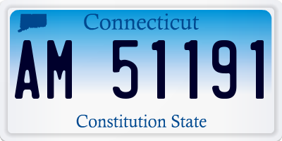 CT license plate AM51191