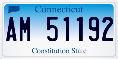 CT license plate AM51192