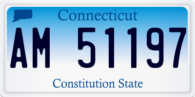 CT license plate AM51197