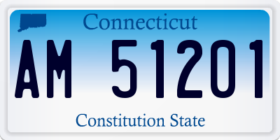 CT license plate AM51201
