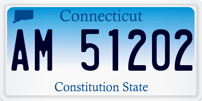 CT license plate AM51202
