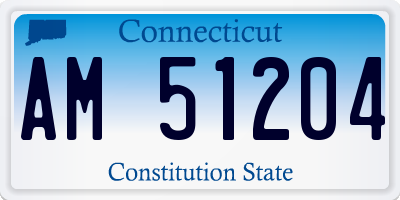 CT license plate AM51204