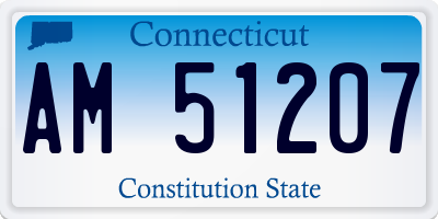 CT license plate AM51207