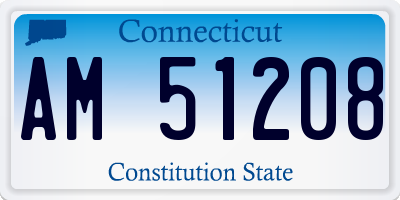 CT license plate AM51208