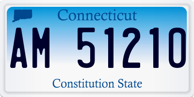 CT license plate AM51210