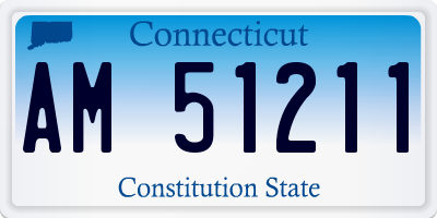 CT license plate AM51211