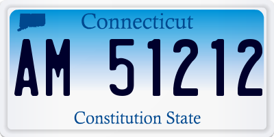 CT license plate AM51212
