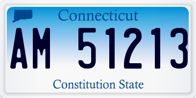 CT license plate AM51213