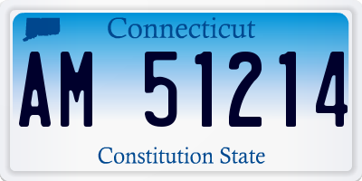 CT license plate AM51214