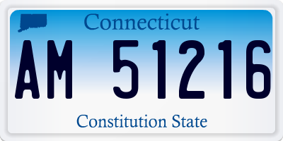 CT license plate AM51216