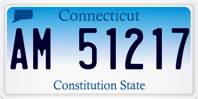 CT license plate AM51217