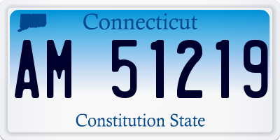 CT license plate AM51219