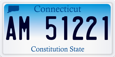 CT license plate AM51221