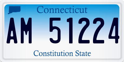 CT license plate AM51224