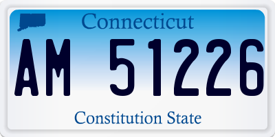 CT license plate AM51226