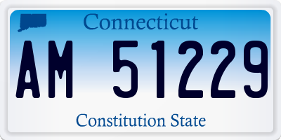 CT license plate AM51229