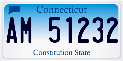 CT license plate AM51232