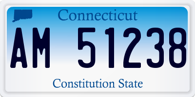 CT license plate AM51238