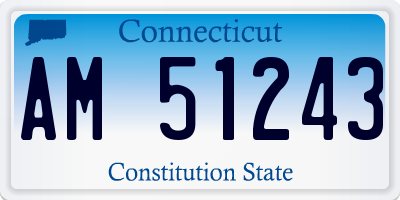CT license plate AM51243
