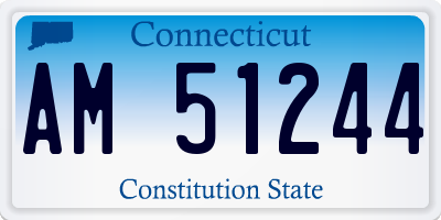 CT license plate AM51244