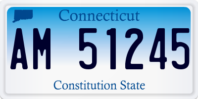 CT license plate AM51245