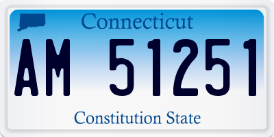 CT license plate AM51251