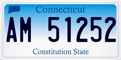 CT license plate AM51252