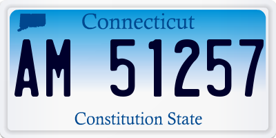 CT license plate AM51257