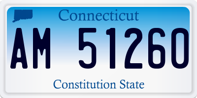 CT license plate AM51260